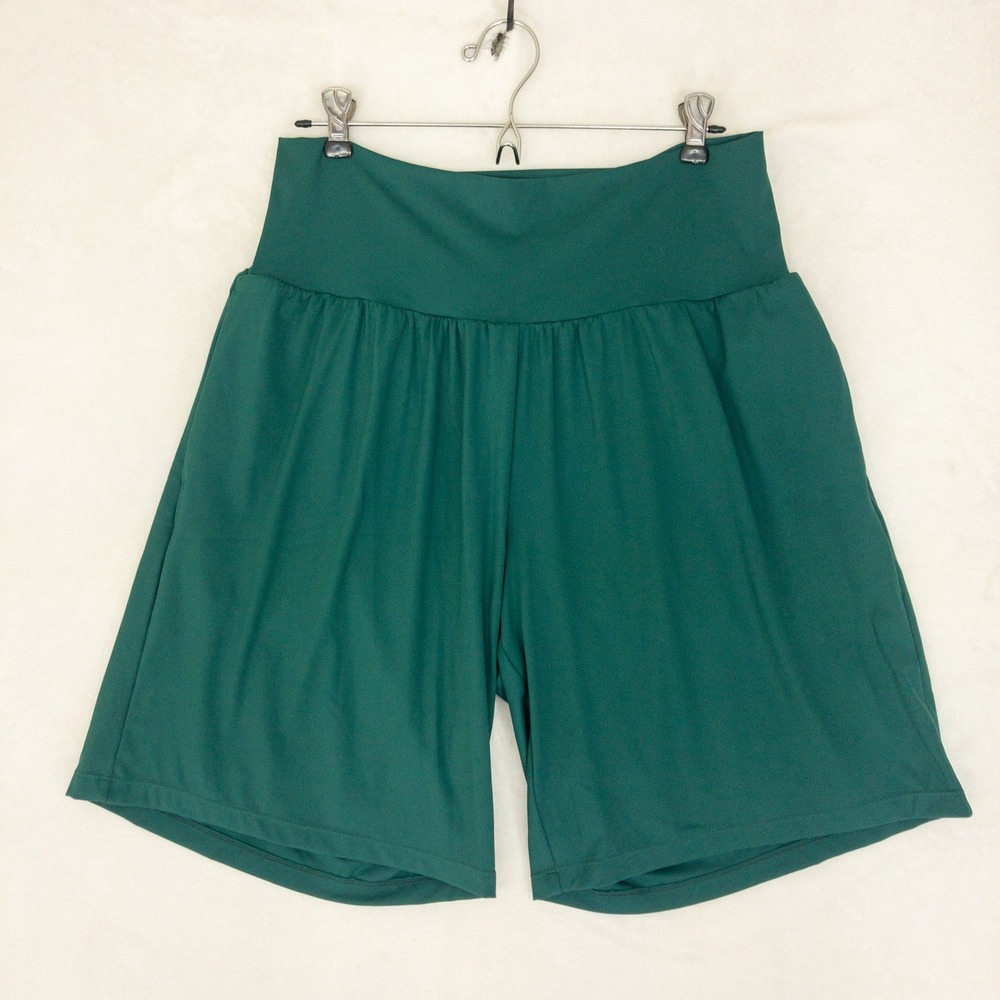 Halara SoftlyZero Airy Shorts Womens XL Green High Waisted Pockets Athletic New